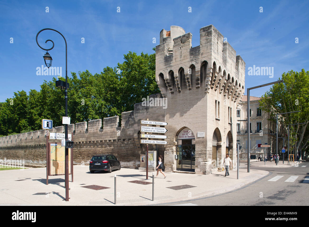 Les murs anciens, Avignon, Provence, France, Europe Banque D'Images