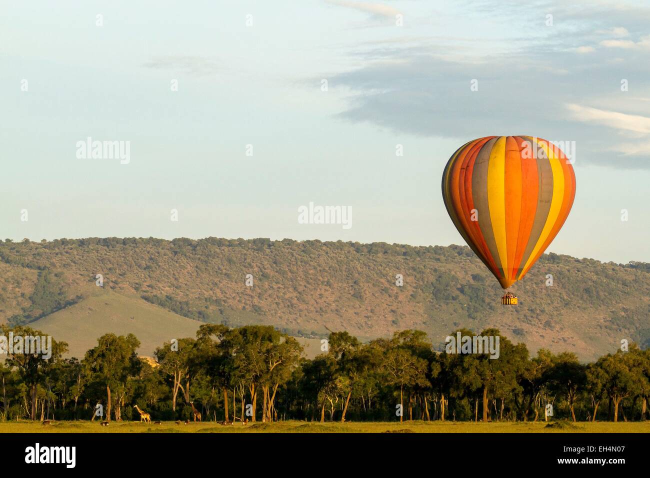 Kenya, Masai Mara, balloon Banque D'Images