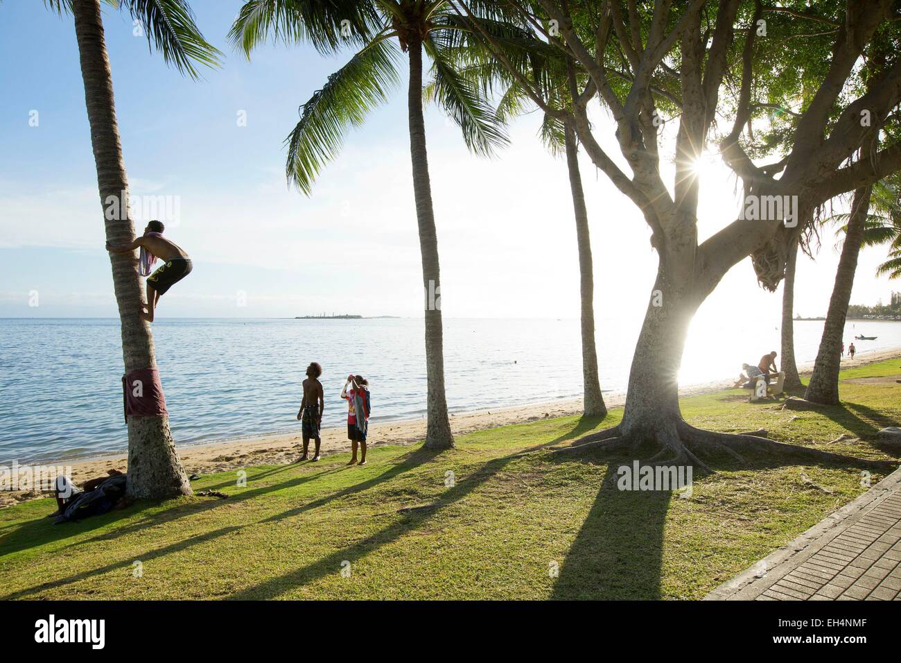 La France, Nouvelle Calédonie, Grande-Terre, Province du Sud, Nouméa, promenade Roger Laroque, Anse Vata Banque D'Images