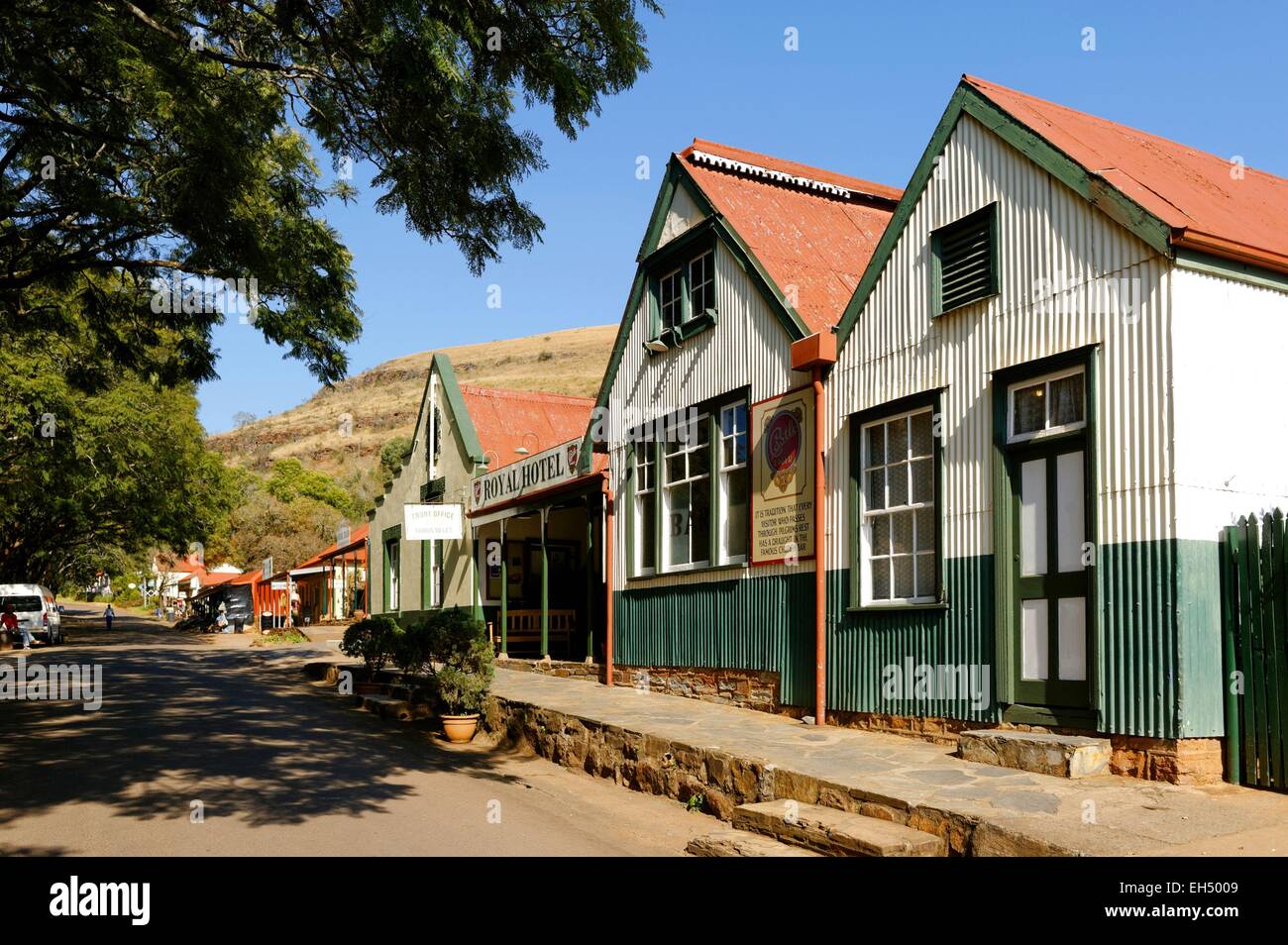 L'Afrique du Sud, Mpumalanga, l'Escarpement du Drakensberg, Pilgrims Rest est un ancien village de chercheurs d'or, restauré et déclaré Monument National en 1986 Banque D'Images