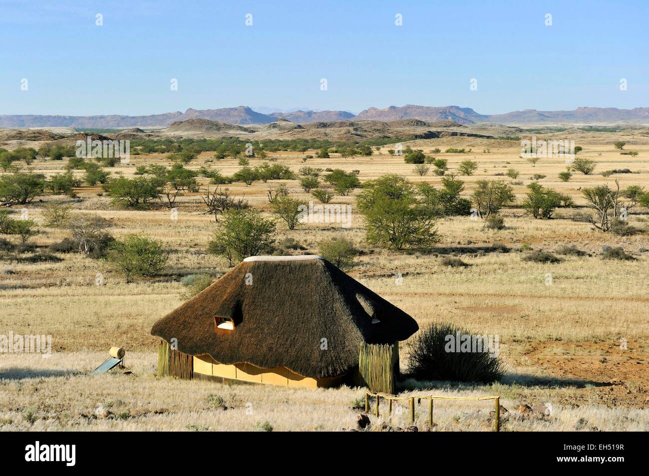 La Namibie, Damaraland, près de l'Twyfeltontein, Doro Nawas camp Banque D'Images