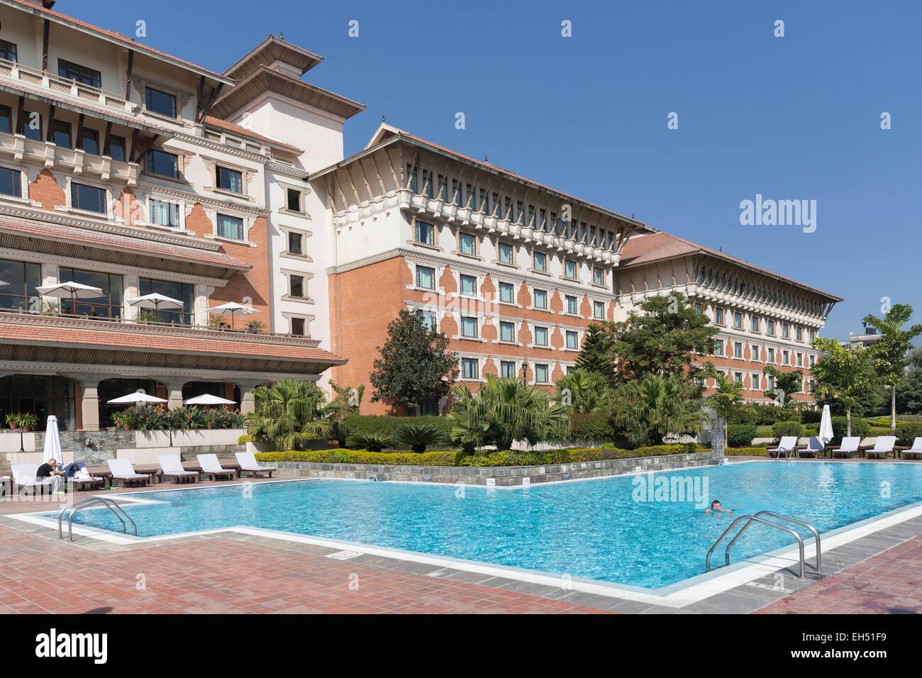 Le Népal, Katmandou, le Hyatt Regency Hotel Banque D'Images