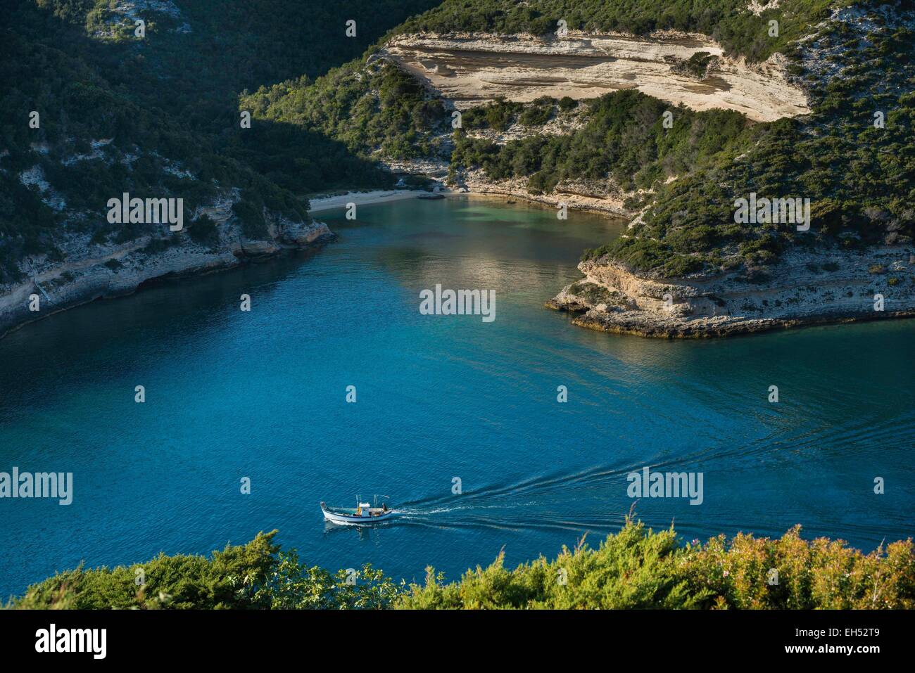 France, Corse du Sud, Bonifacio, l'entrée du port de Bonifacio Banque D'Images
