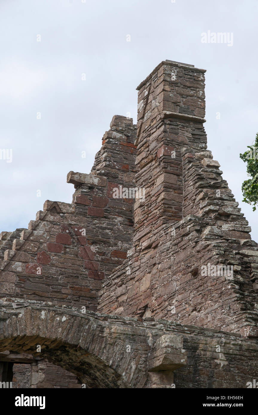 1607 Earl Patrick Stewart a forcé la construction de l'Earl's Palace sur Orkney Islands. C'était en ruines au xviiie siècle. Banque D'Images