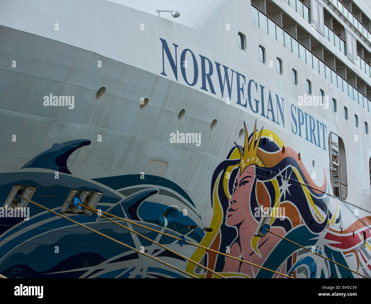 Bow coque bateau de croisière Norwegian Spirit Banque D'Images