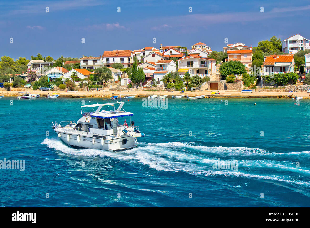 La côte de l'île de Pasman, Croatie, Dalmatie yachting Banque D'Images