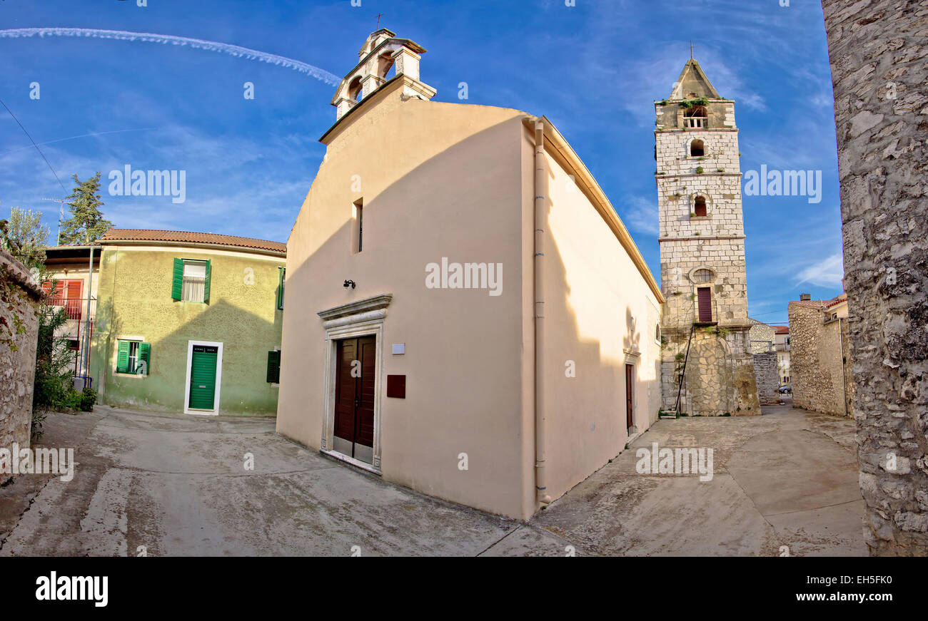 Village de Sveti Filip i Jakov place vieille, la Dalmatie, Croatie Banque D'Images