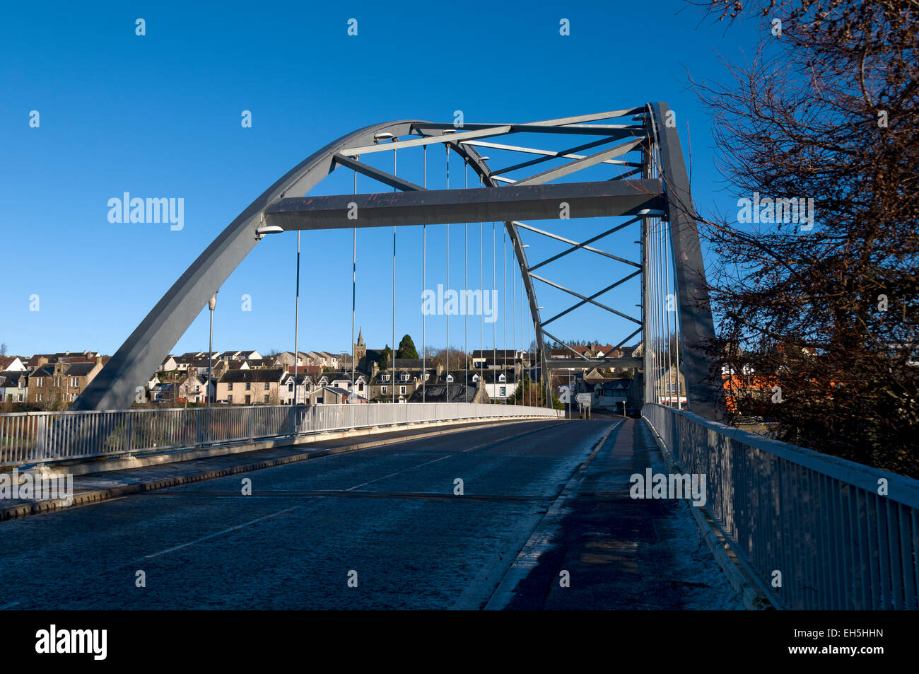 Le pont sur le Kyle of Sutherland, Dornoch Firth, Bonar Bridge, Sutherland, Scotland, UK Banque D'Images