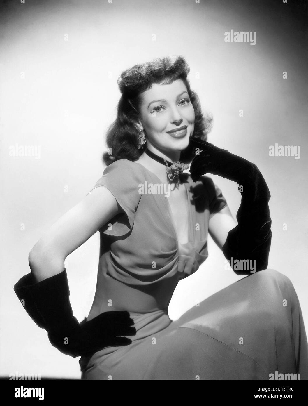 LORETTA YOUNG actrice nous à propos de 1945 Banque D'Images
