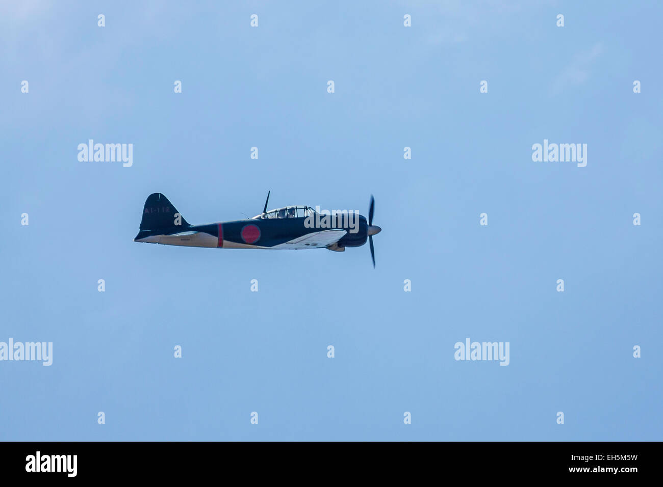 Un Mitsubishi A6M zéro au Spectacle aérien Wings Over Camarillo Banque D'Images