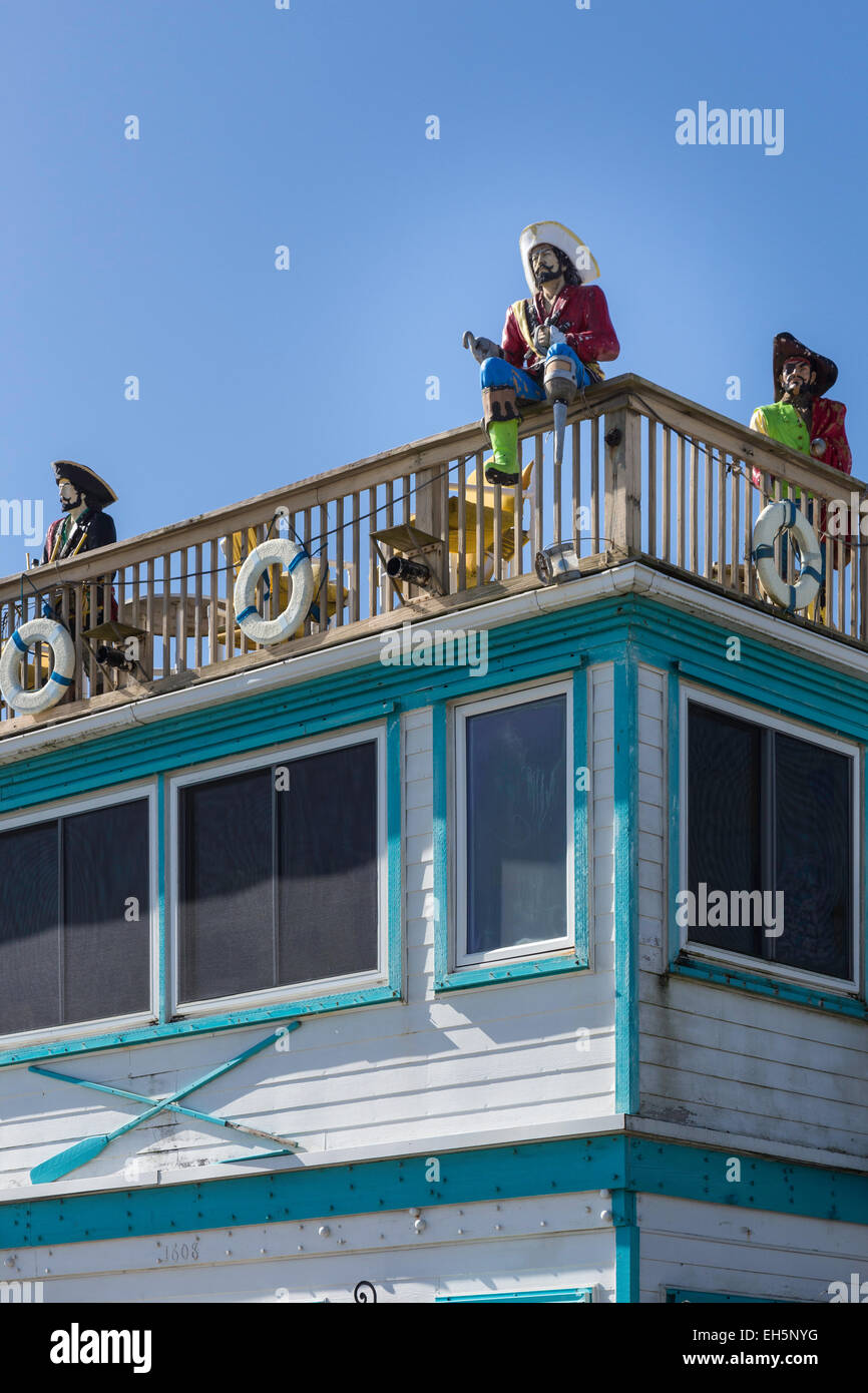 Beach House décorées avec des pirates, en Floride Banque D'Images