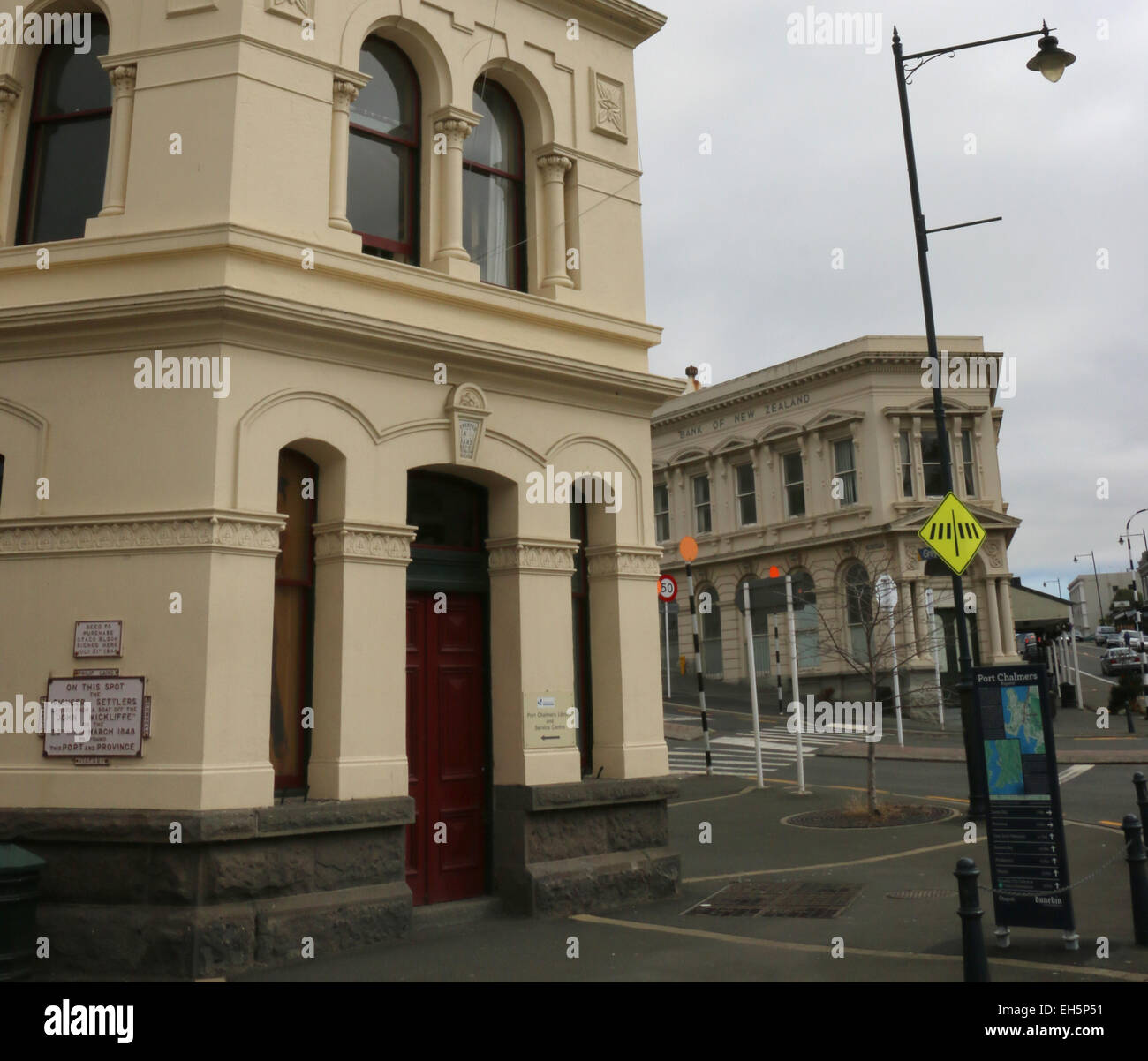 Bâtiments historiques de Nouvelle-zélande Port Chalmers Banque D'Images