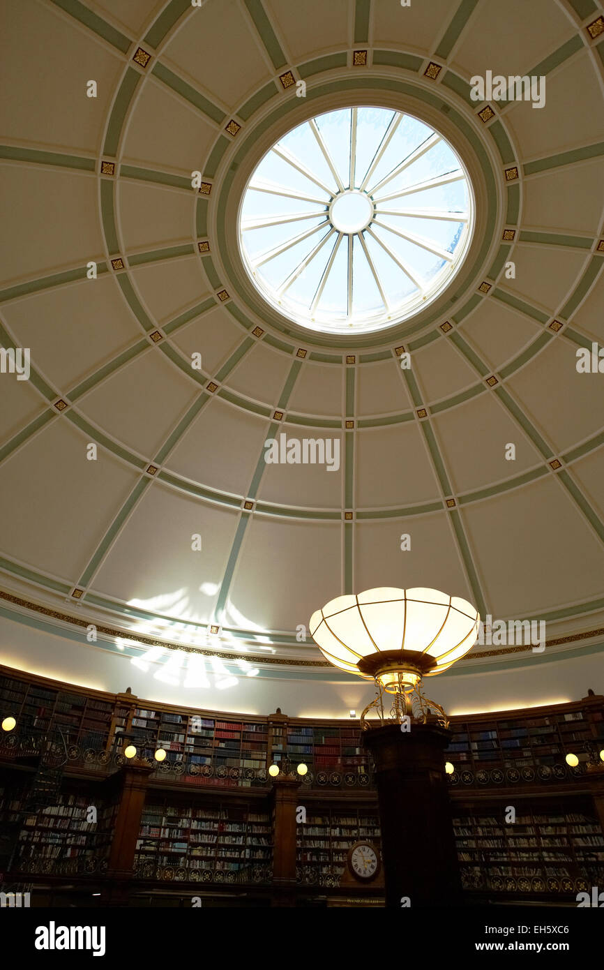 Plafond dans la salle de lecture de la bibliothèque centrale de Picton Liverpool Merseyside UK Banque D'Images