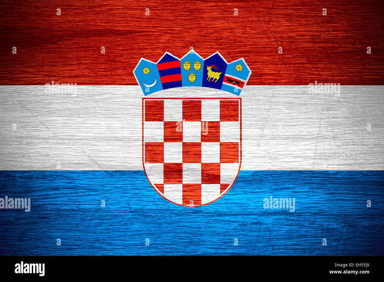 Grand drapeau de table Croatie 30 x 45 cm, bois - MaxFlags - Monsieur