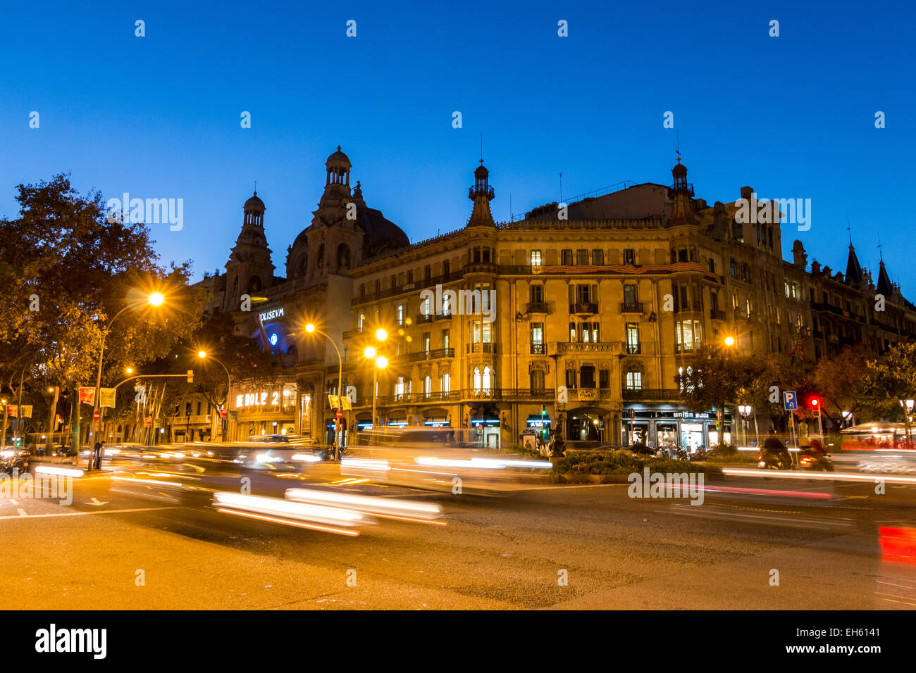 Lumières de la nuit dans la rue Banque D'Images