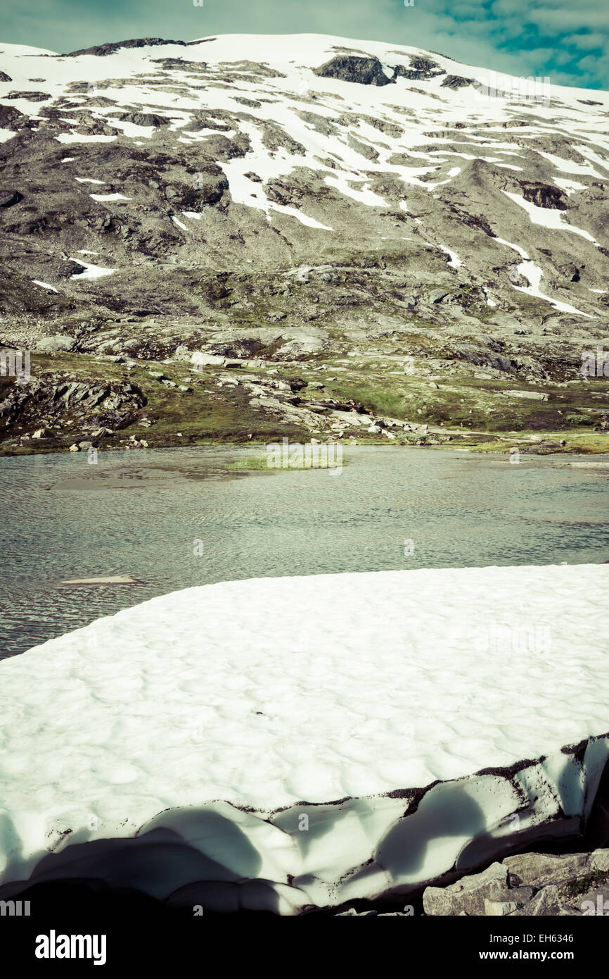 Des paysages de montagne dans le parc national de Jotunheimen en Norvège Banque D'Images