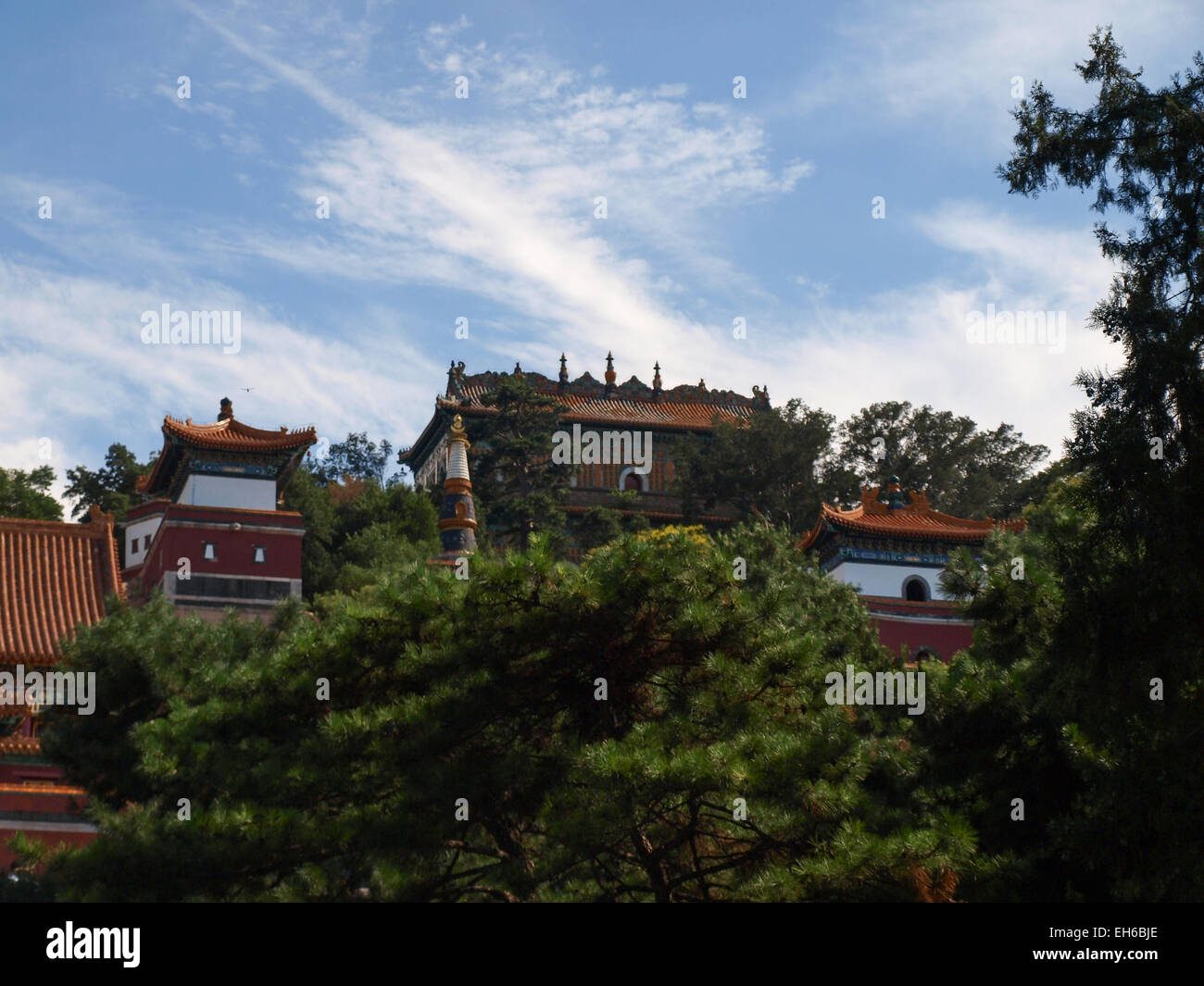 Palais d'été de Beijing à Kunming Lake de l'arrière, Chine Banque D'Images