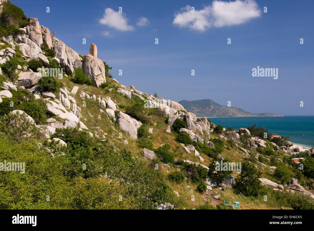 Paysage de montagne, Vietnamien Ninh Thuan région, Vietnam, Asie du sud-est Banque D'Images