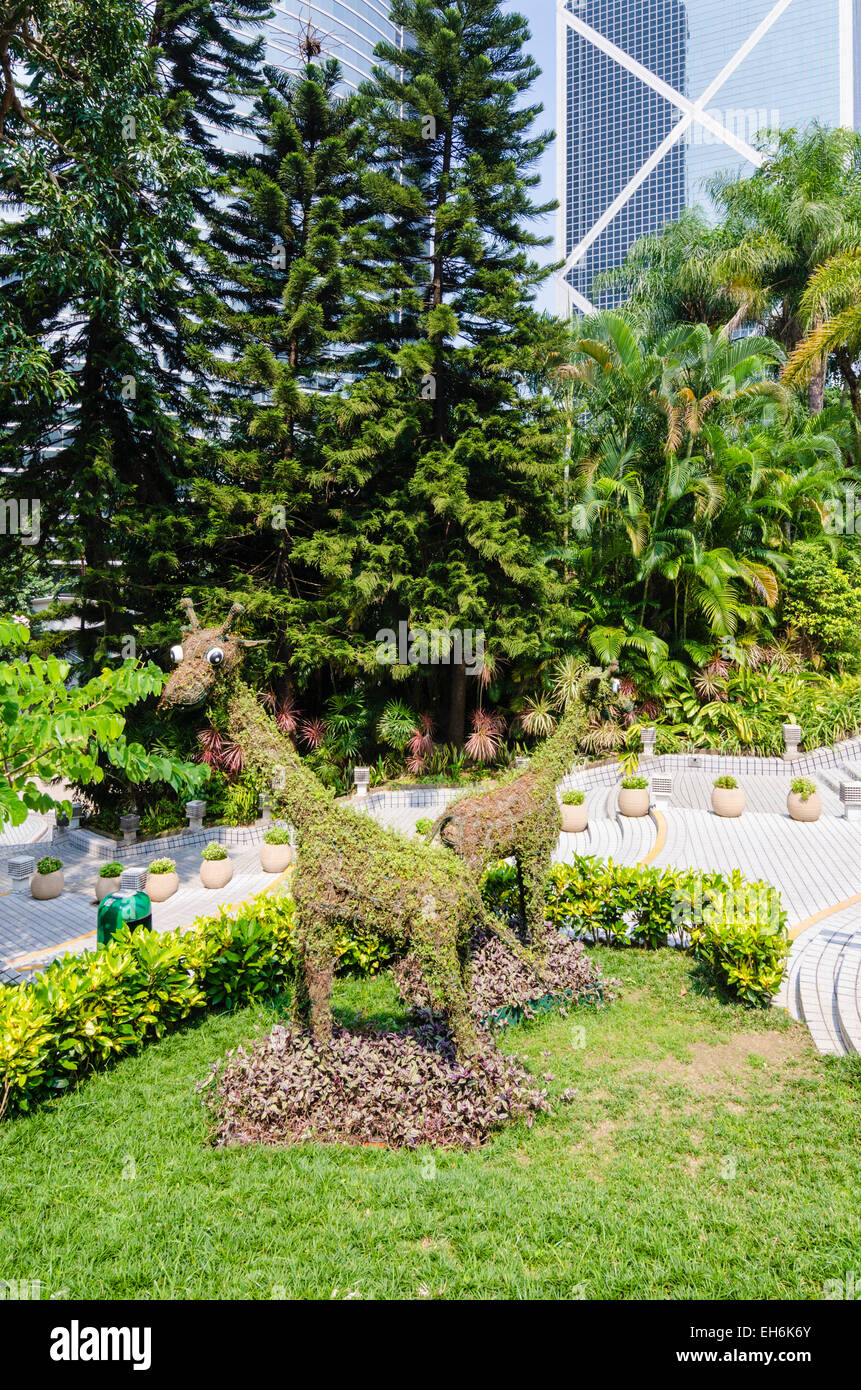 Topiaire des animaux, parc de Hong Kong, Hong Kong Banque D'Images