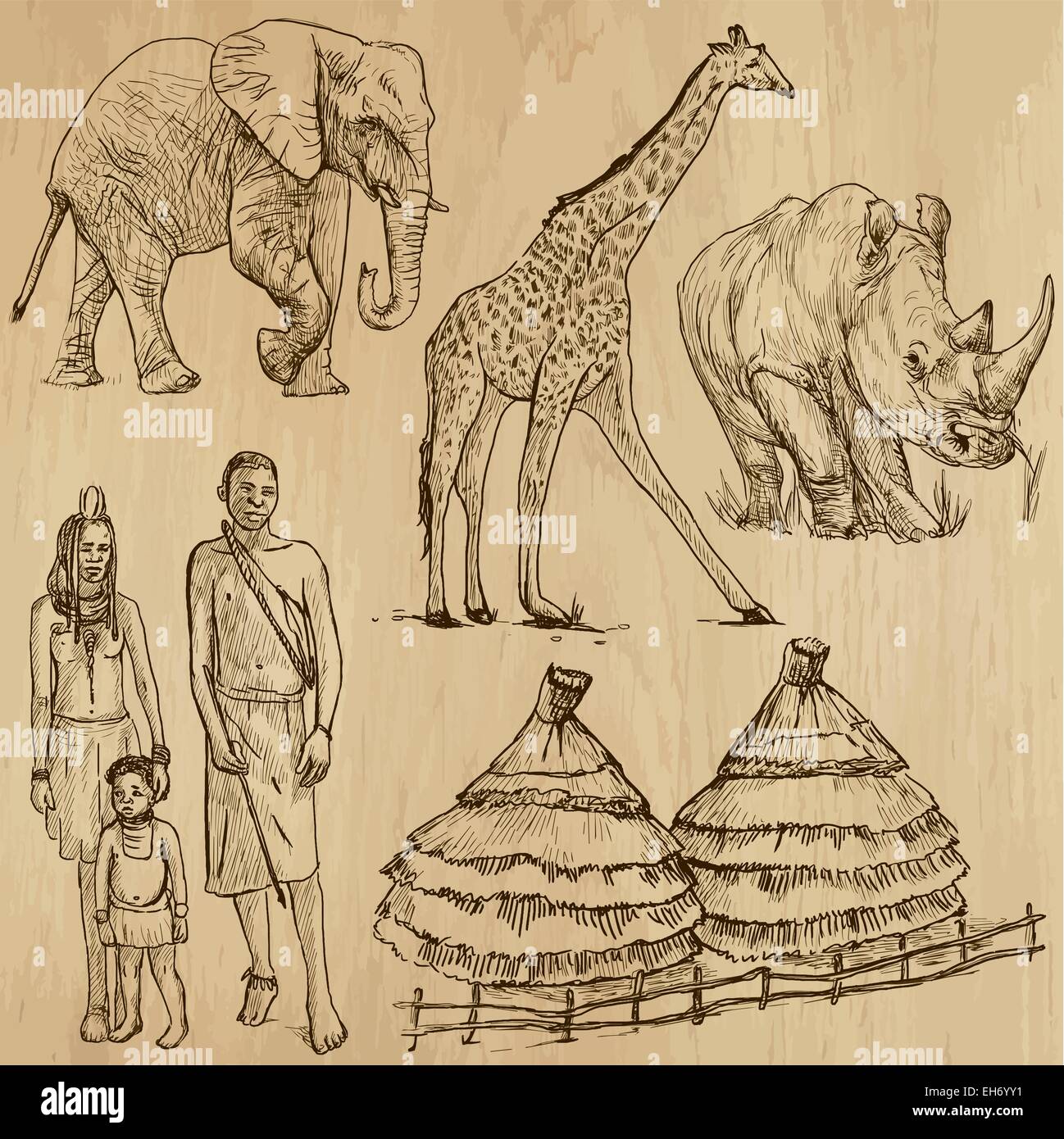 À partir de la série de voyage : AFRIQUE DU SUD - une collection d'illustrations faites à la main. Illustration de Vecteur À partir de la série de voyage : AFRIQUE DU SUD - une collection d'illustrations faites à la main. Illustration de Vecteur