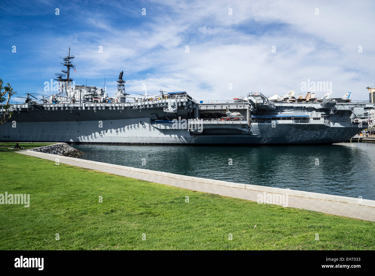 Porte-avions USS Midway museum à San Diego en Californie Photo Stock - Alamy