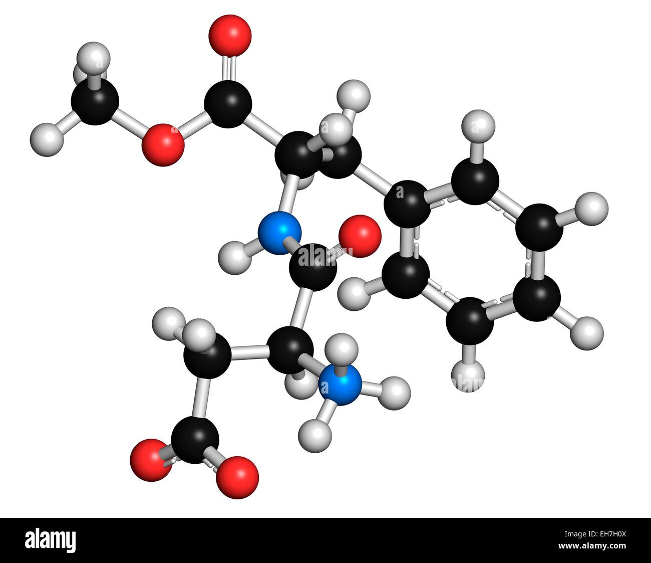 L'aspartame Édulcorant artificiel molecule Banque D'Images