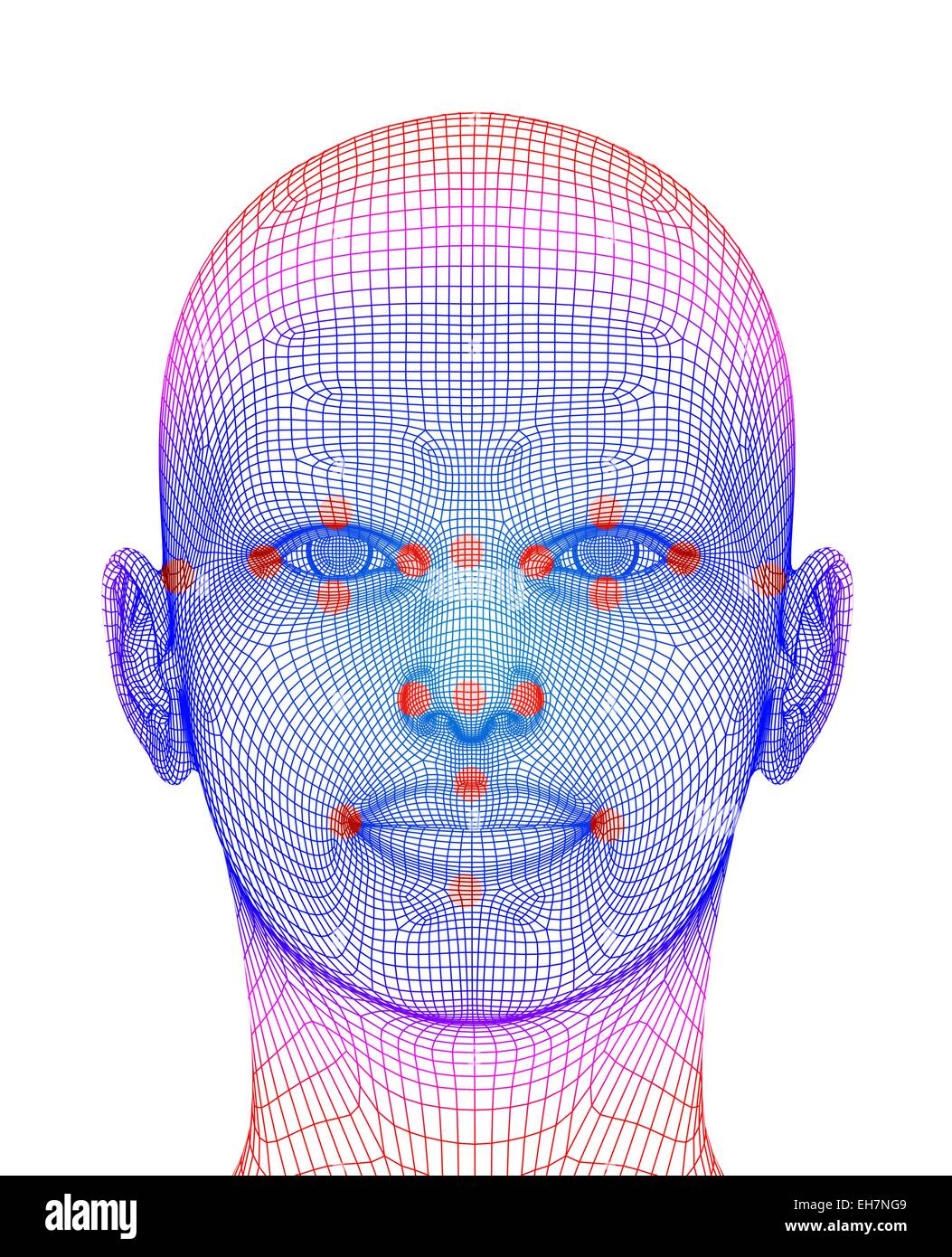 Carte faciale biométrique Banque D'Images