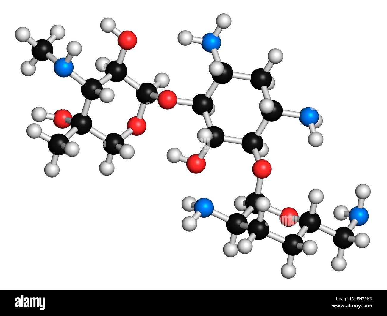 Molécule antibiotique gentamicine Banque D'Images