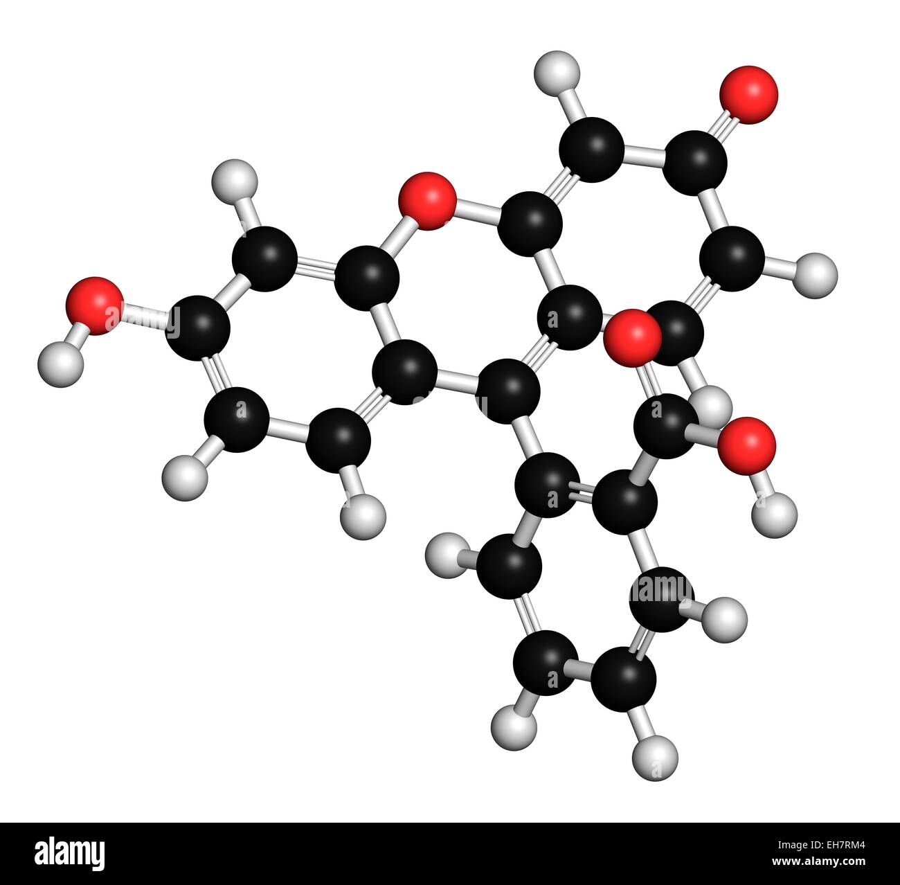 Molécule fluorescente fluorescéine Banque D'Images