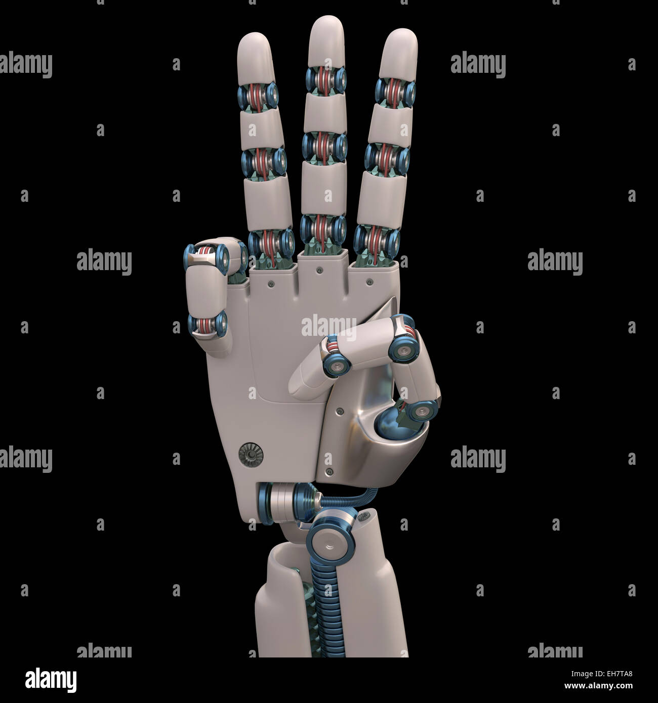 Main robotique, illustration Banque D'Images