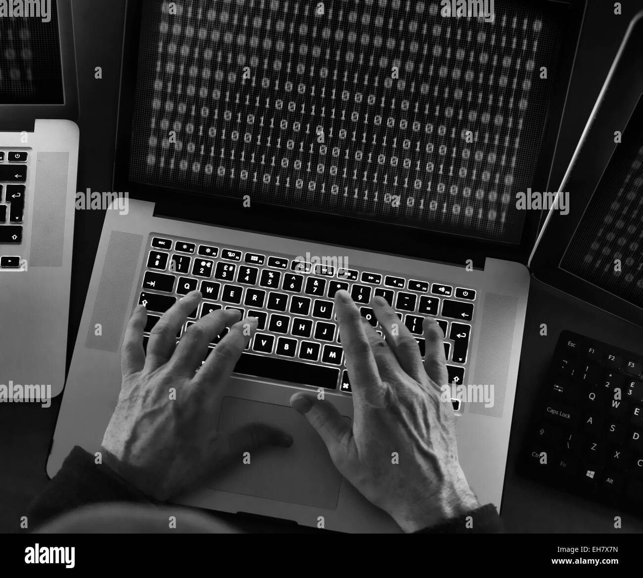 Le piratage informatique Banque D'Images