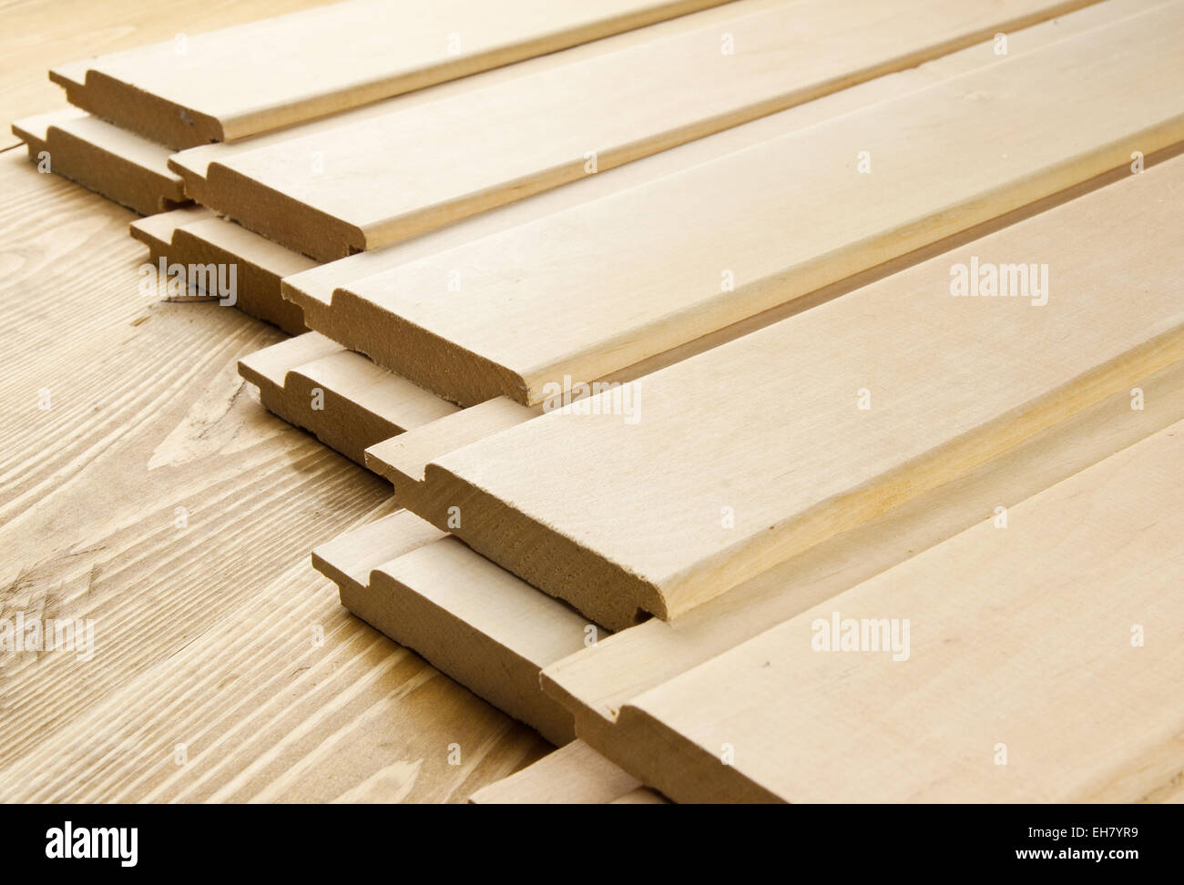 Plancher bois sur planche de bois Banque D'Images