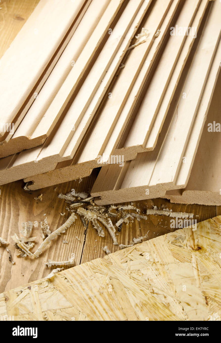 Plancher bois sur planche de bois Banque D'Images