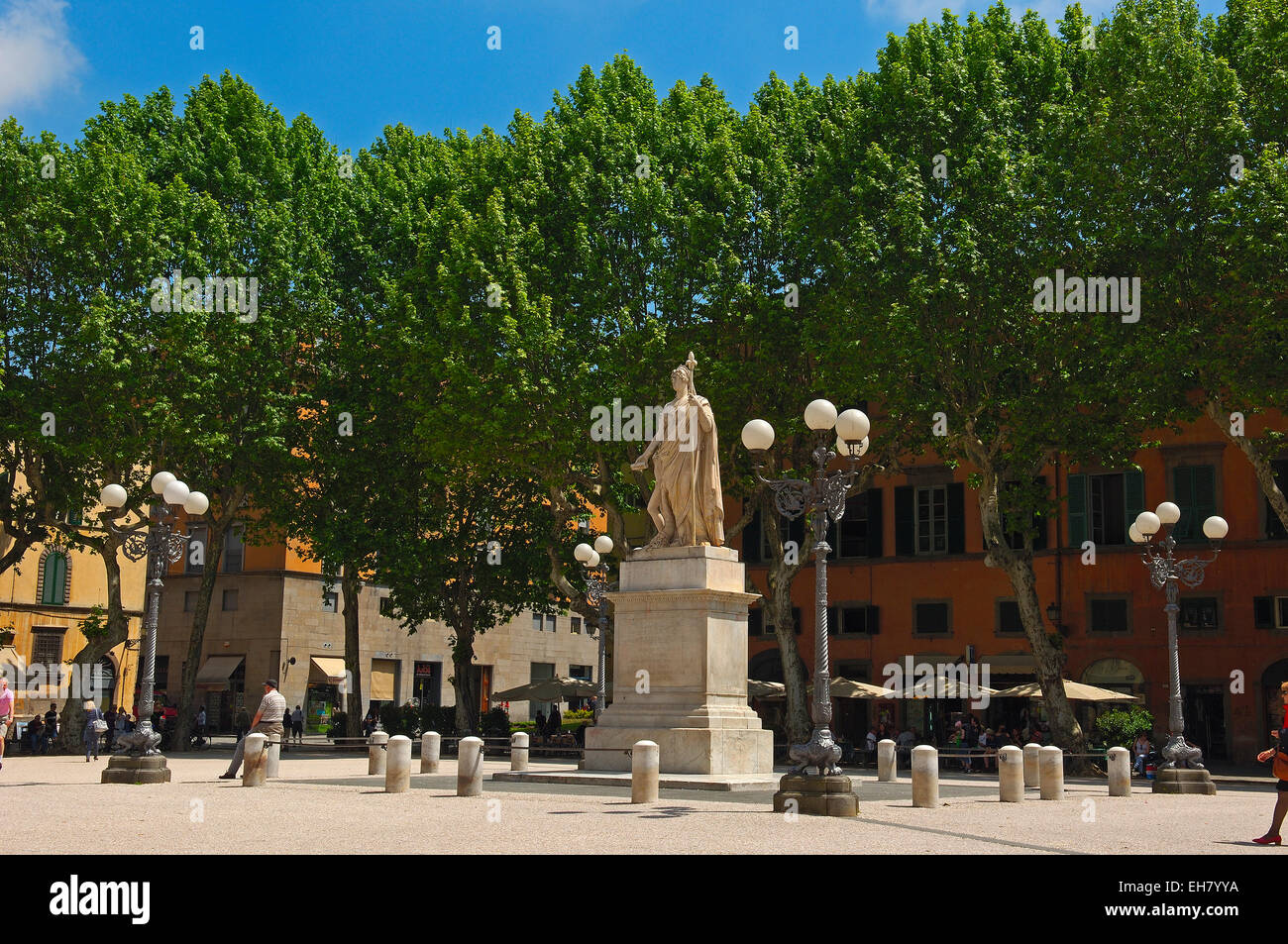 Lucca, Napoleone Square, Piazza Napoleone, Toscane, Italie, Europe Banque D'Images