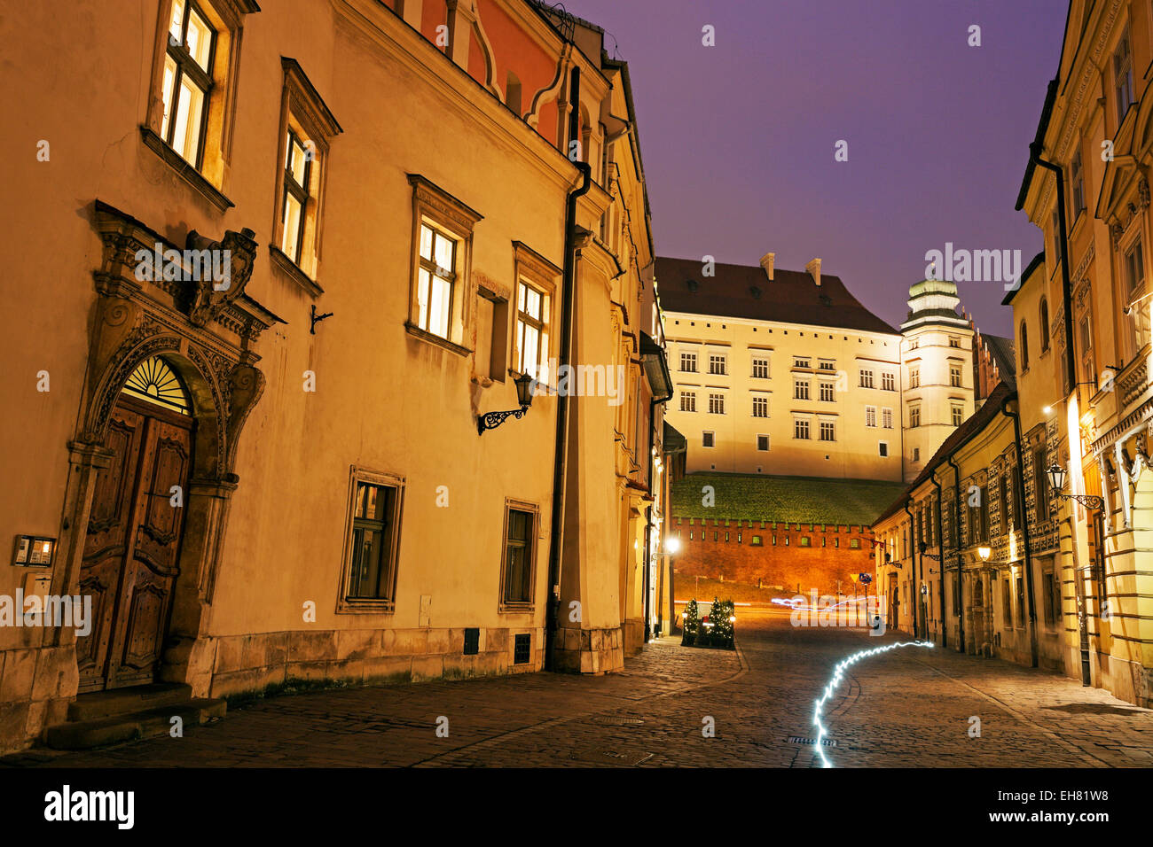 La rue Kanonicza à Cracovie. Cracovie, Pologne, Malopolskie Banque D'Images