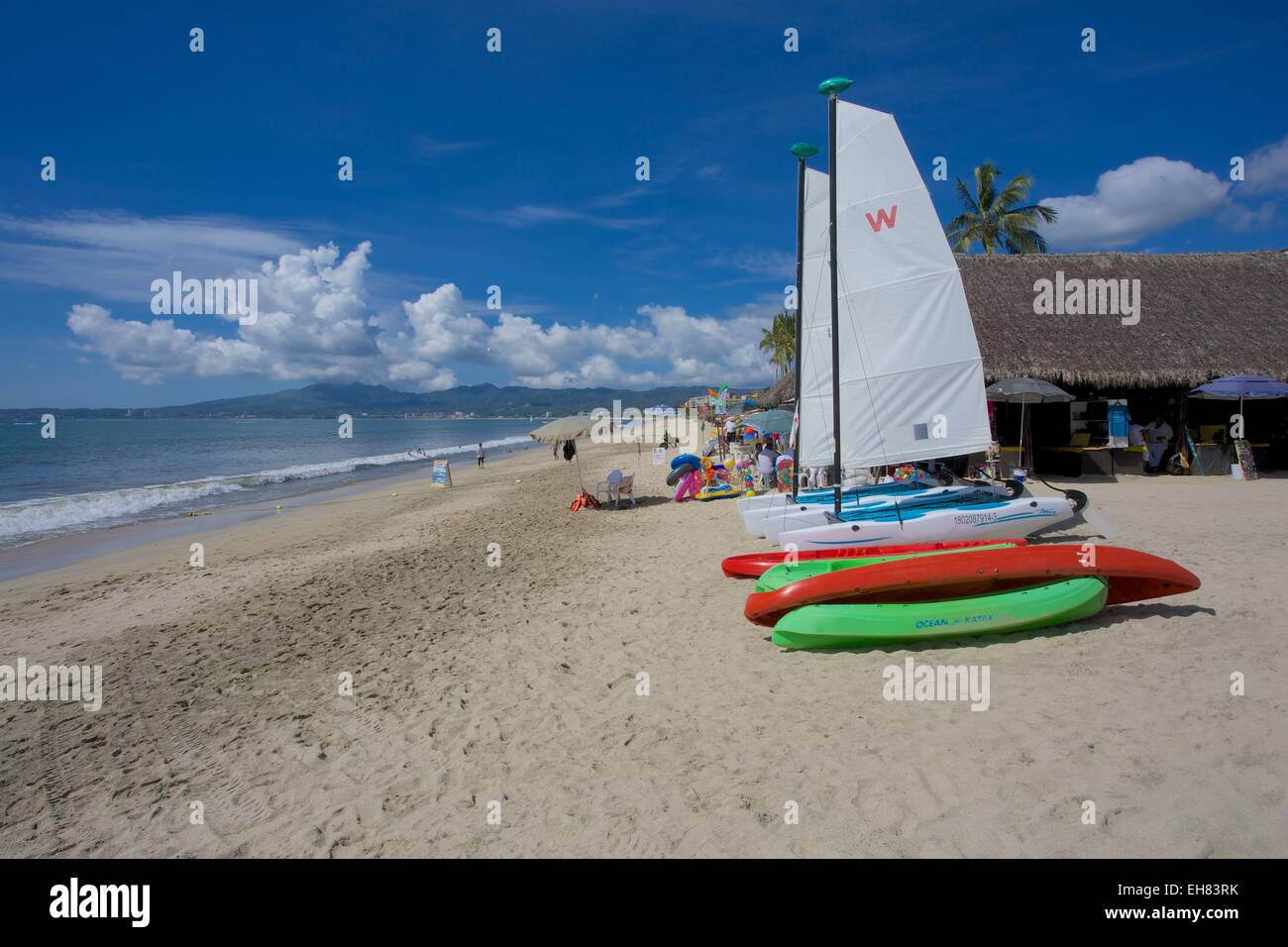 Scène de plage, Nuevo Vallarta, Nayarit, Mexique, Amérique du Nord Banque D'Images