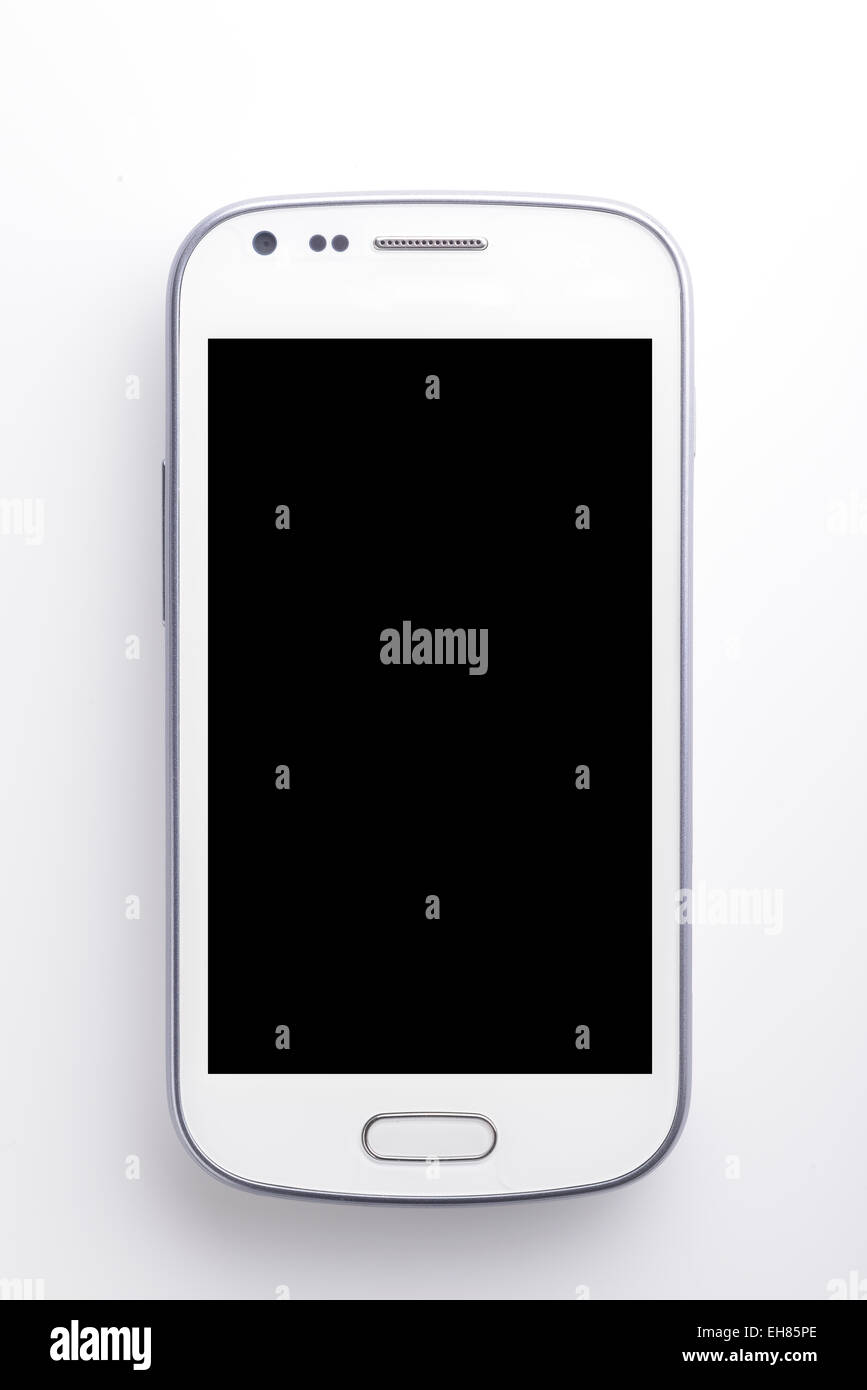 Smartphone blanc, Banque D'Images
