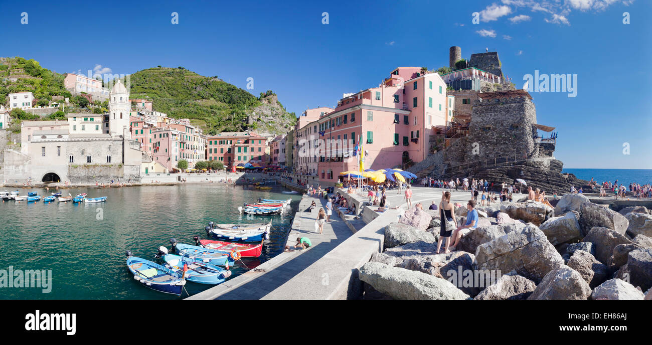 Vernazza, Cinque Terre, UNESCO World Heritage Site, Rivera di Levante, Provinz La Spazia, Ligurie, Italie, Europe Banque D'Images