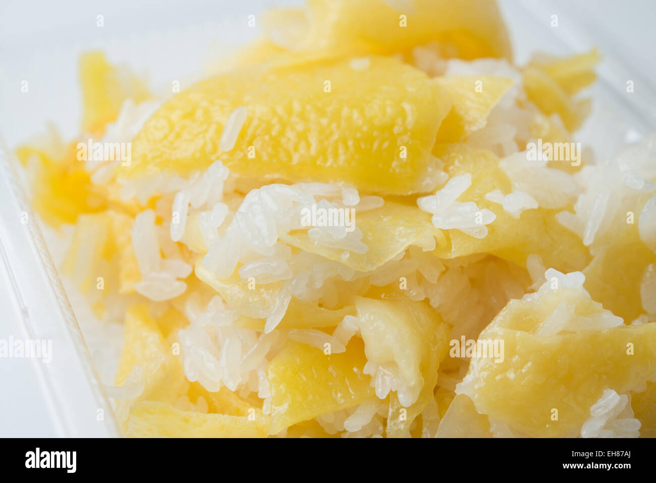 Le riz collant à la mangue Banque D'Images