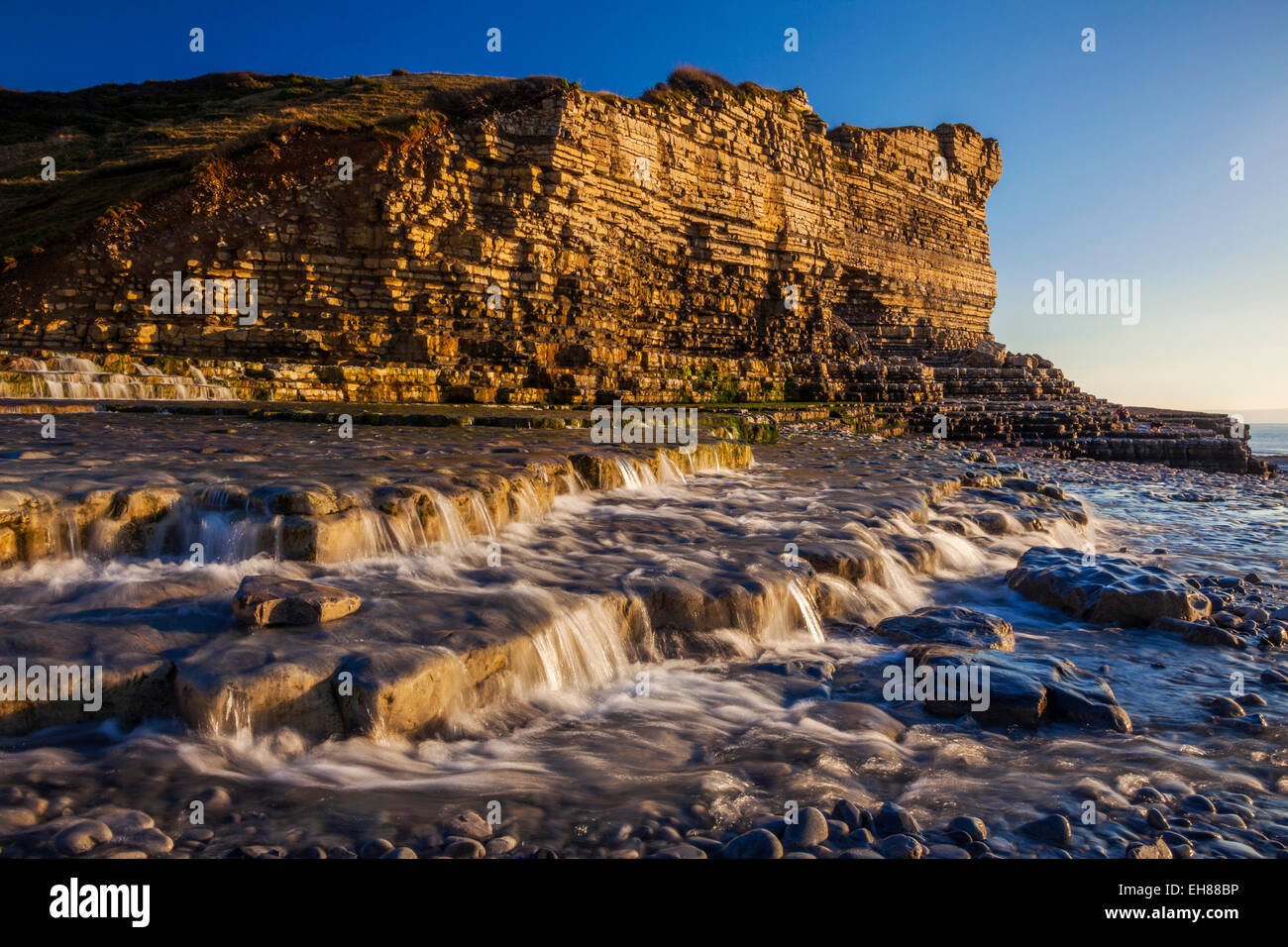 Monknash, côte du Glamorgan, Vale of Glamorgan, Pays de Galles, Royaume-Uni Banque D'Images
