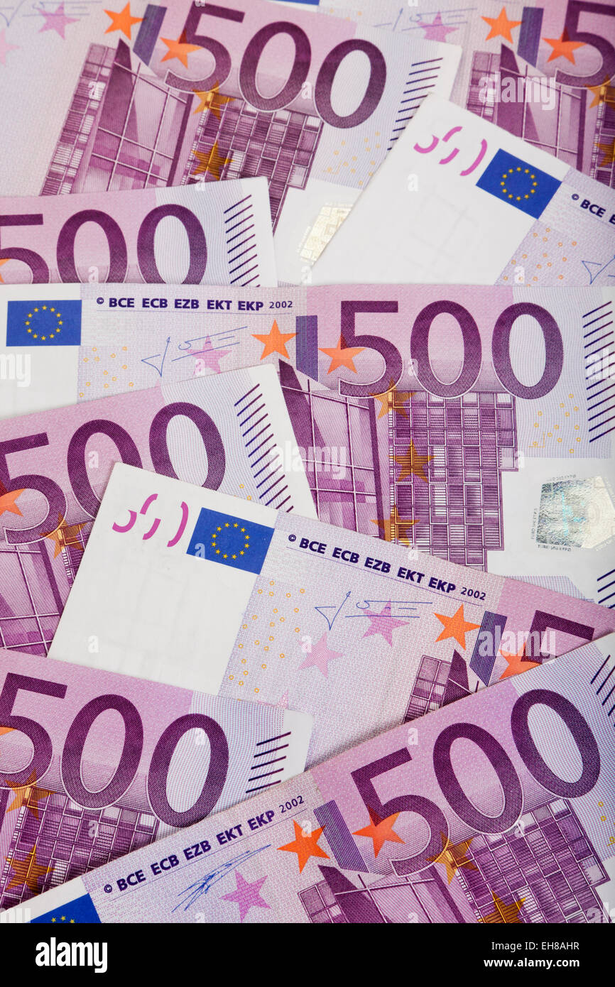 Arrière-plan de 500 euros note Banque D'Images