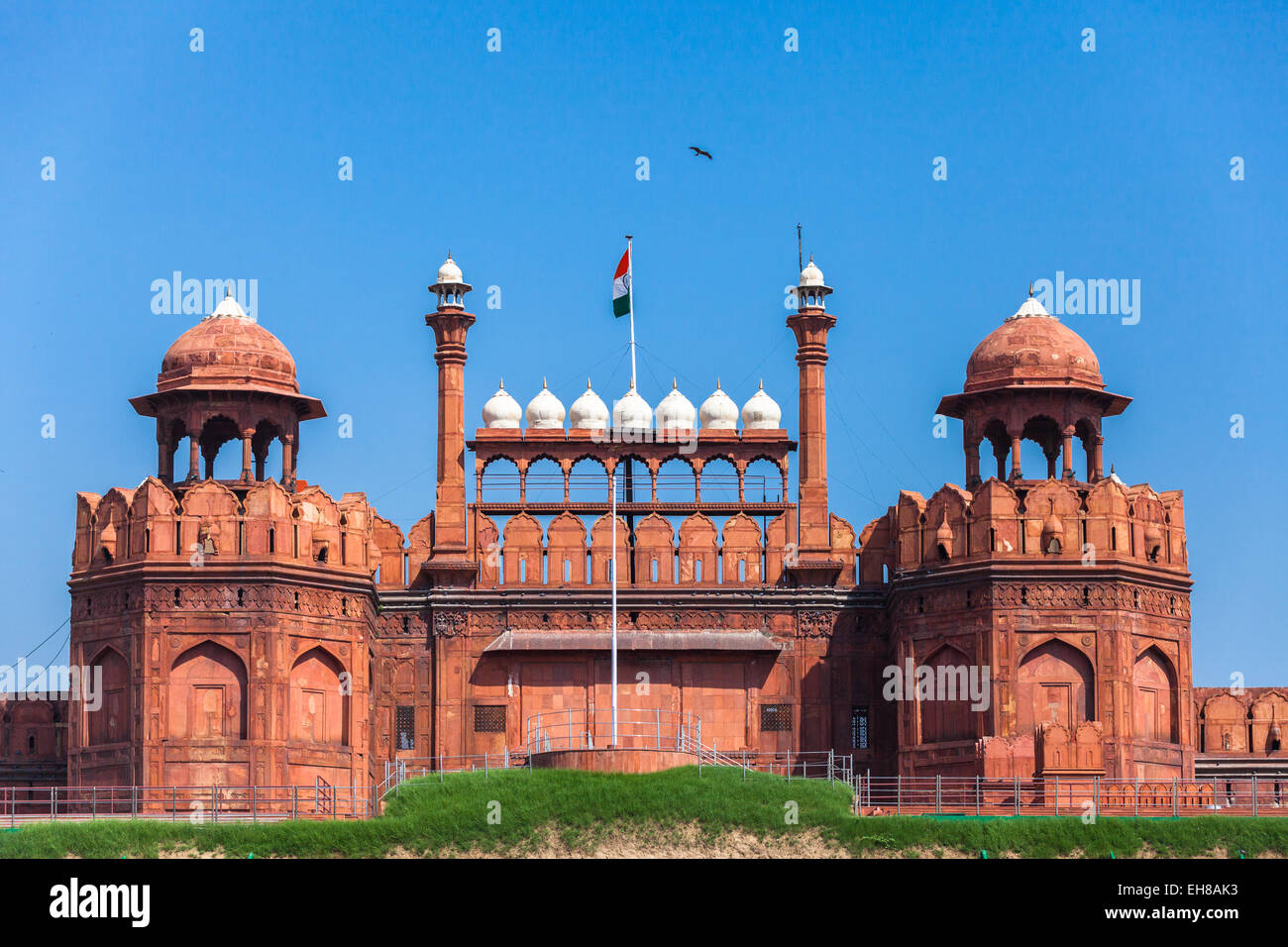 Fort Rouge à Delhi. Site du patrimoine mondial de l'UNESCO, le Fort Rouge est un symbole de l'Inde. Delhi, Inde. Banque D'Images