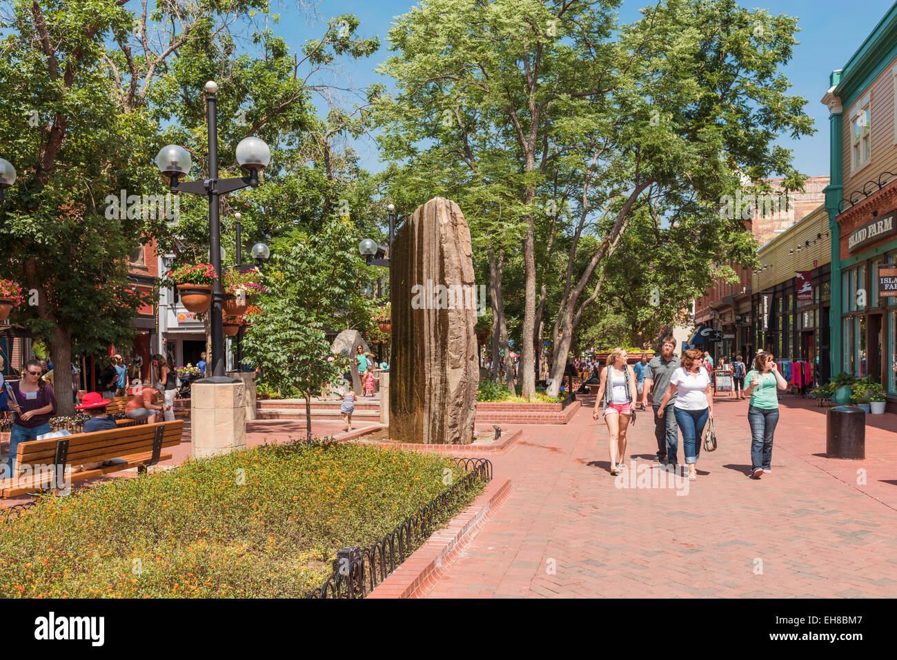 Boulder, Colorado, USA - Pearl Street Mall Banque D'Images