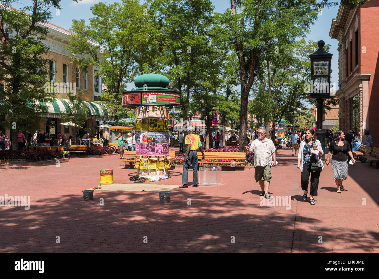Boulder, Colorado, USA - Pearl Street Mall Banque D'Images