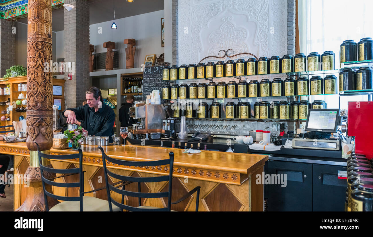Boulder, Colorado, États-Unis - Inside Dushanbe Teahouse Banque D'Images