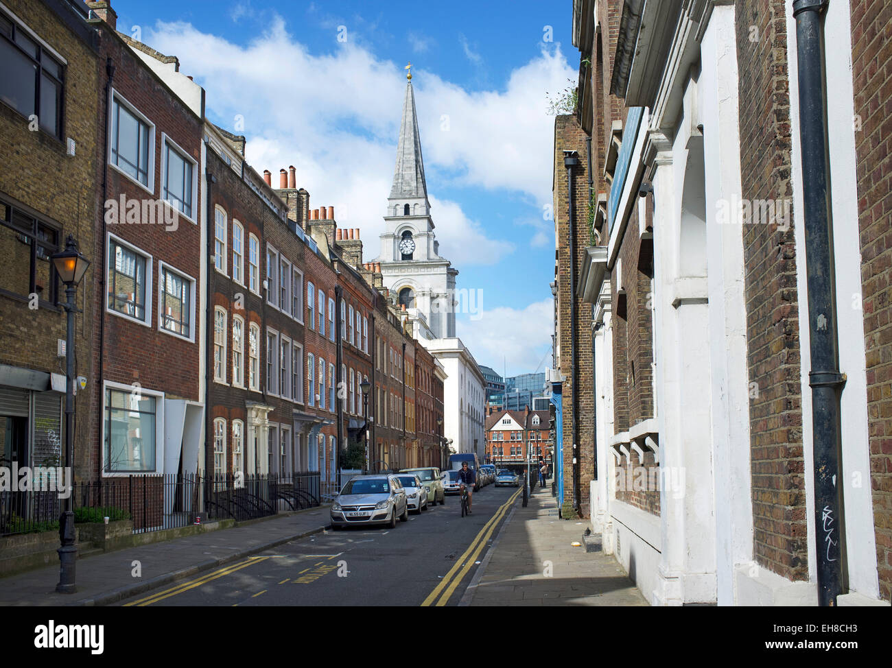 Londres, Royaume-Uni - 18 avril 2014 : Fournier Street, Spitalfields. Banque D'Images