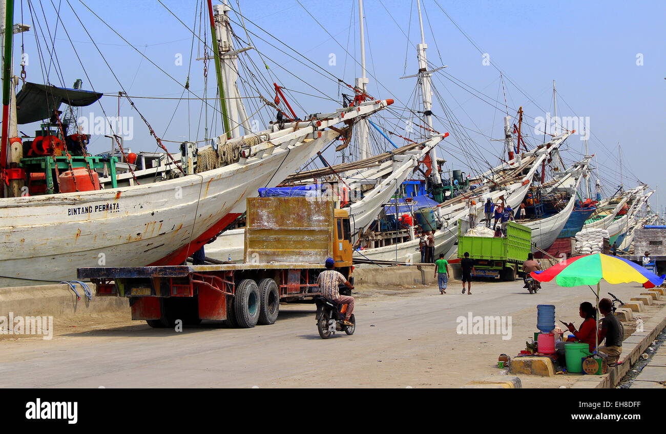 Port de Sunda Kelapa Indonésie Banque D'Images