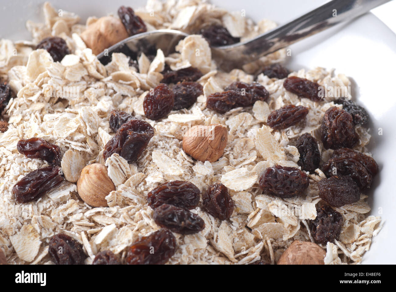Petit-déjeuner muesli dans un bol. Banque D'Images