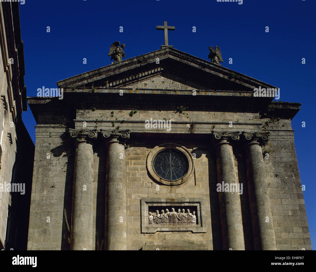 L'Espagne. La Galice. Santiago de Compostela. Église de Capilla de Animas. Terminée en 1788. De l'extérieur. Banque D'Images