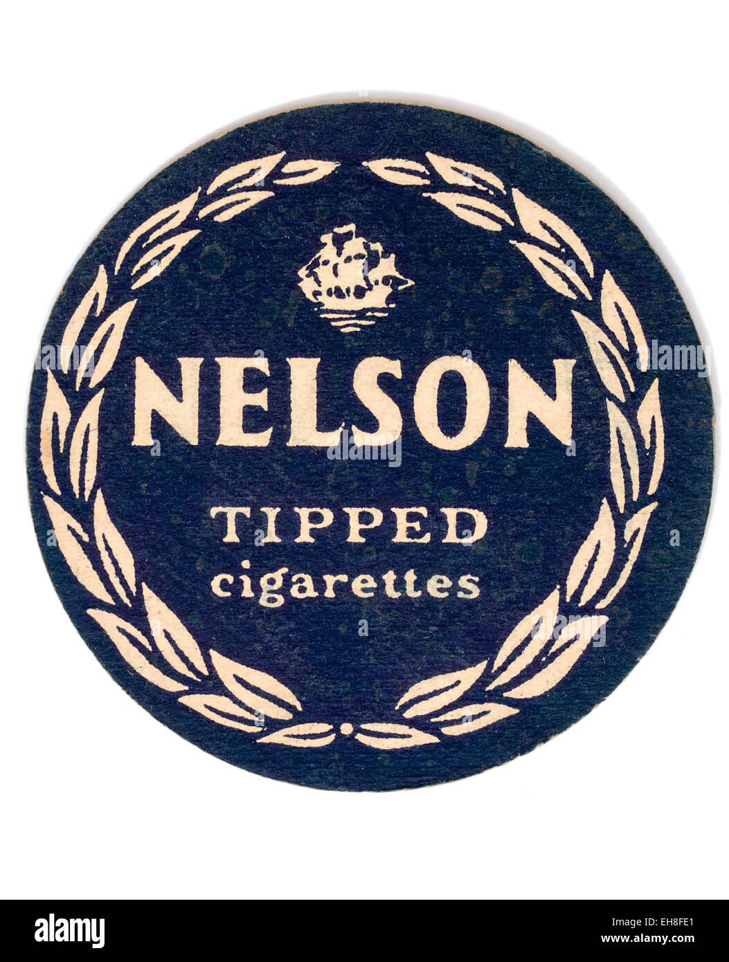 La publicité des cigarettes Vintage Beermat Nelson Banque D'Images